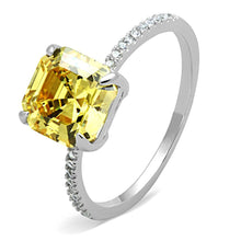 Load image into Gallery viewer, TS175 - Rhodium 925 Sterling Silver Ring with Cubic  in Topaz
