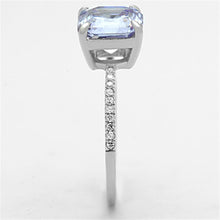 Load image into Gallery viewer, TS176 - Rhodium 925 Sterling Silver Ring with Cubic  in Light Amethyst