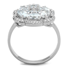 Load image into Gallery viewer, TS180 - Rhodium 925 Sterling Silver Ring with AAA Grade CZ  in Clear