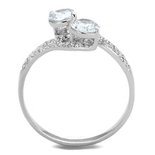 Load image into Gallery viewer, TS187 - Rhodium 925 Sterling Silver Ring with AAA Grade CZ  in Clear