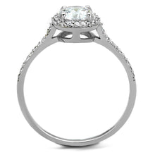 Load image into Gallery viewer, TS190 - Rhodium 925 Sterling Silver Ring with AAA Grade CZ  in Clear