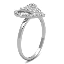 Load image into Gallery viewer, TS192 - Rhodium 925 Sterling Silver Ring with AAA Grade CZ  in Clear