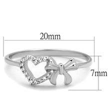 Load image into Gallery viewer, TS195 - Rhodium 925 Sterling Silver Ring with AAA Grade CZ  in Clear