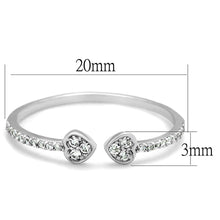 Load image into Gallery viewer, TS205 - Rhodium 925 Sterling Silver Ring with AAA Grade CZ  in Clear