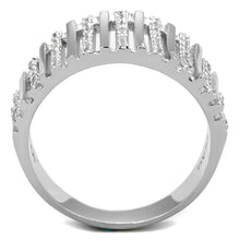 Load image into Gallery viewer, TS211 - Rhodium 925 Sterling Silver Ring with AAA Grade CZ  in Clear