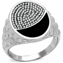 Load image into Gallery viewer, TS216 - Rhodium 925 Sterling Silver Ring with AAA Grade CZ  in Clear