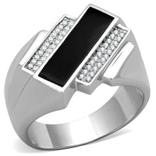 Load image into Gallery viewer, TS218 - Rhodium 925 Sterling Silver Ring with AAA Grade CZ  in Clear
