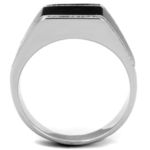 TS223 - Rhodium 925 Sterling Silver Ring with AAA Grade CZ  in Clear