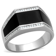 Load image into Gallery viewer, TS223 - Rhodium 925 Sterling Silver Ring with AAA Grade CZ  in Clear