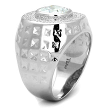 Load image into Gallery viewer, TS231 - Rhodium 925 Sterling Silver Ring with AAA Grade CZ  in Clear