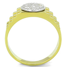 Load image into Gallery viewer, TS237 - Gold+Rhodium 925 Sterling Silver Ring with AAA Grade CZ  in Clear