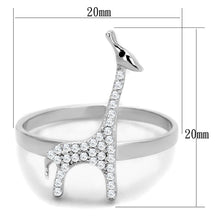 Load image into Gallery viewer, TS255 - Rhodium 925 Sterling Silver Ring with AAA Grade CZ  in Clear