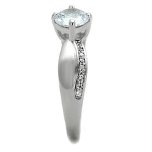 Load image into Gallery viewer, TS264 - Rhodium 925 Sterling Silver Ring with AAA Grade CZ  in Clear