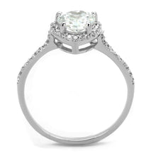 Load image into Gallery viewer, TS270 - Rhodium 925 Sterling Silver Ring with AAA Grade CZ  in Clear