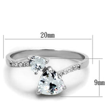 Load image into Gallery viewer, TS271 - Rhodium 925 Sterling Silver Ring with AAA Grade CZ  in Clear