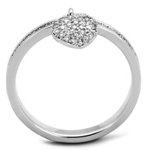 Load image into Gallery viewer, TS275 - Rhodium 925 Sterling Silver Ring with AAA Grade CZ  in Clear
