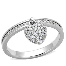 Load image into Gallery viewer, TS275 - Rhodium 925 Sterling Silver Ring with AAA Grade CZ  in Clear