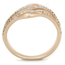 Load image into Gallery viewer, TS276 - Rose Gold 925 Sterling Silver Ring with AAA Grade CZ  in Clear