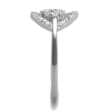 Load image into Gallery viewer, TS307 - Rhodium 925 Sterling Silver Ring with AAA Grade CZ  in Clear