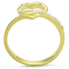 Load image into Gallery viewer, TS308 - Gold 925 Sterling Silver Ring with AAA Grade CZ  in Clear