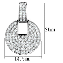 Load image into Gallery viewer, TS323 - Rhodium 925 Sterling Silver Earrings with AAA Grade CZ  in Clear