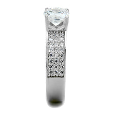 Load image into Gallery viewer, TS345 - Rhodium 925 Sterling Silver Ring with AAA Grade CZ  in Clear