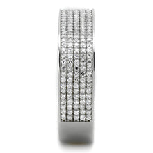 Load image into Gallery viewer, TS346 - Rhodium 925 Sterling Silver Ring with AAA Grade CZ  in Clear