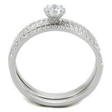 Load image into Gallery viewer, TS347 - Rhodium 925 Sterling Silver Ring with AAA Grade CZ  in Clear