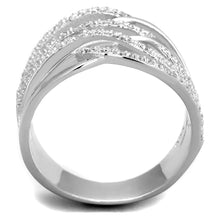 Load image into Gallery viewer, TS357 - Rhodium 925 Sterling Silver Ring with AAA Grade CZ  in Clear