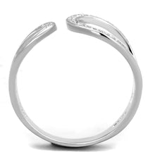 Load image into Gallery viewer, TS359 - Rhodium 925 Sterling Silver Ring with AAA Grade CZ  in Clear