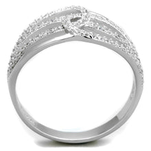 Load image into Gallery viewer, TS363 - Rhodium 925 Sterling Silver Ring with AAA Grade CZ  in Clear