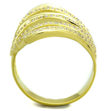 Load image into Gallery viewer, TS379 - Gold 925 Sterling Silver Ring with AAA Grade CZ  in Clear