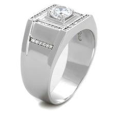 Load image into Gallery viewer, TS386 - Rhodium 925 Sterling Silver Ring with AAA Grade CZ  in Clear