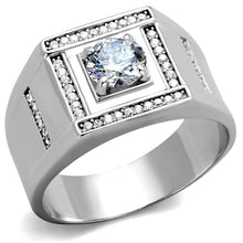 Load image into Gallery viewer, TS386 - Rhodium 925 Sterling Silver Ring with AAA Grade CZ  in Clear