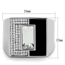 Load image into Gallery viewer, TS388 - Rhodium 925 Sterling Silver Ring with Top Grade Crystal  in Clear