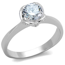 Load image into Gallery viewer, TS399 - Rhodium 925 Sterling Silver Ring with AAA Grade CZ  in Clear