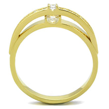 Load image into Gallery viewer, TS403 - Gold 925 Sterling Silver Ring with AAA Grade CZ  in Clear