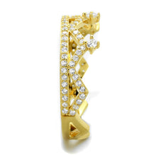 Load image into Gallery viewer, TS404 - Gold 925 Sterling Silver Ring with AAA Grade CZ  in Clear