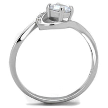 Load image into Gallery viewer, TS424 - Rhodium 925 Sterling Silver Ring with AAA Grade CZ  in Clear