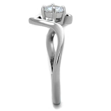 Load image into Gallery viewer, TS424 - Rhodium 925 Sterling Silver Ring with AAA Grade CZ  in Clear