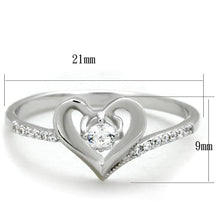 Load image into Gallery viewer, TS425 - Rhodium 925 Sterling Silver Ring with AAA Grade CZ  in Clear