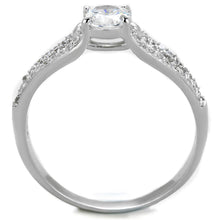 Load image into Gallery viewer, TS431 - Rhodium 925 Sterling Silver Ring with AAA Grade CZ  in Clear