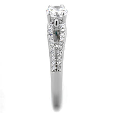 Load image into Gallery viewer, TS431 - Rhodium 925 Sterling Silver Ring with AAA Grade CZ  in Clear