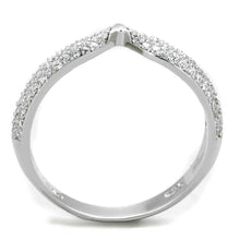 Load image into Gallery viewer, TS433 - Rhodium 925 Sterling Silver Ring with AAA Grade CZ  in Clear