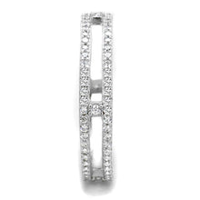 Load image into Gallery viewer, TS434 - Rhodium 925 Sterling Silver Ring with AAA Grade CZ  in Clear