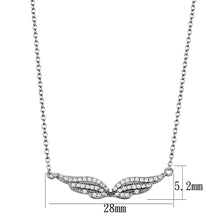 Load image into Gallery viewer, TS448 - Rhodium 925 Sterling Silver Chain Pendant with AAA Grade CZ  in Clear