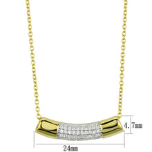 Load image into Gallery viewer, TS452 - Gold+Rhodium 925 Sterling Silver Chain Pendant with AAA Grade CZ  in Clear