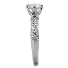 Load image into Gallery viewer, TS458 - Rhodium 925 Sterling Silver Ring with AAA Grade CZ  in Clear