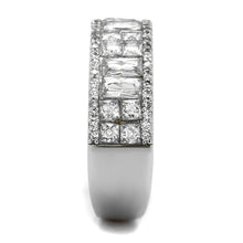 Load image into Gallery viewer, TS460 - Rhodium 925 Sterling Silver Ring with AAA Grade CZ  in Clear