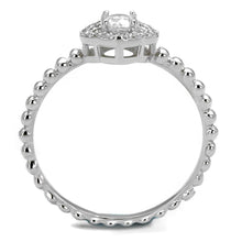 Load image into Gallery viewer, TS462 - Rhodium 925 Sterling Silver Ring with AAA Grade CZ  in Clear